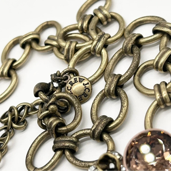 J. Crew Crystal Taupe Brown Brulee with Crystal Rondelles Necklace - Picture 8 of 9